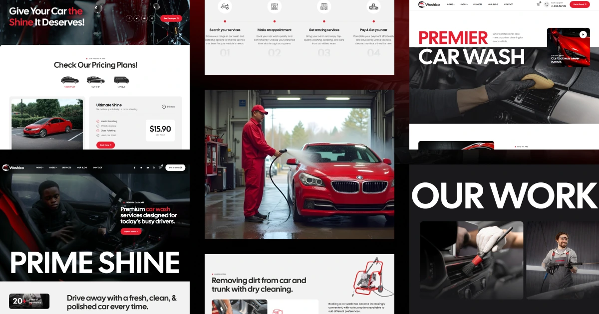 Woshico — Auto Detailing & Car Wash Premium Template